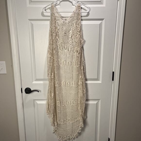 Cato Crochet Open Cardigan Duster Hippie Boho Size XL Festival Fairy Western NWT - Picture 2 of 3